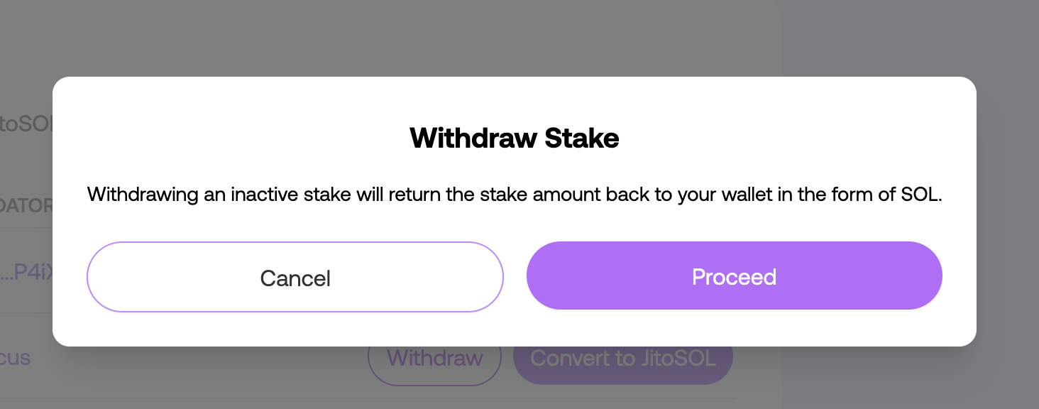 Withdraw Confirmation